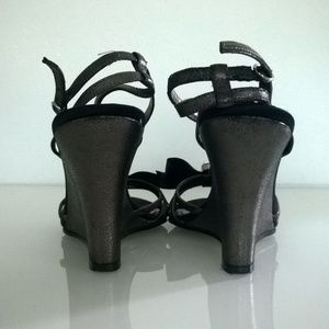 Coach Shoes - COACH Metallic Black Jeweled Ribbon Bow Sandal 7 Coach Shoes - COACH Metallic Black Jeweled Ribbon Bow Sandal 7